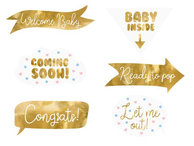 GADŻETY DO ZDJĘĆ BABY SHOWER MIX A/6