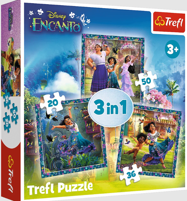 PUZZLE 3W1 TREFL BOHATEROWIE MAGICZNEGO ENCANTO