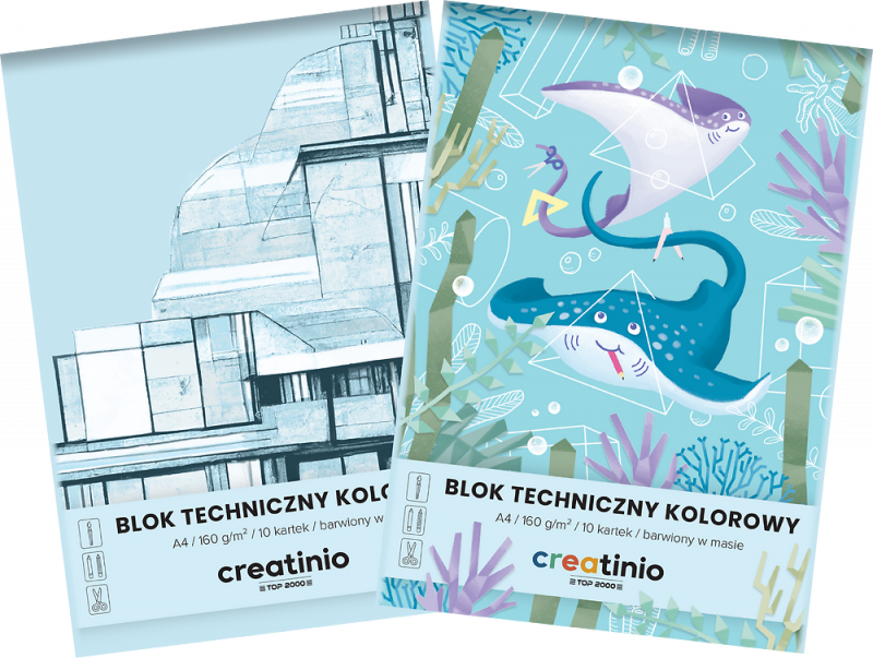 BLOK TECHNICZNY A4/10 KOLOR 160G TOP CREATINO