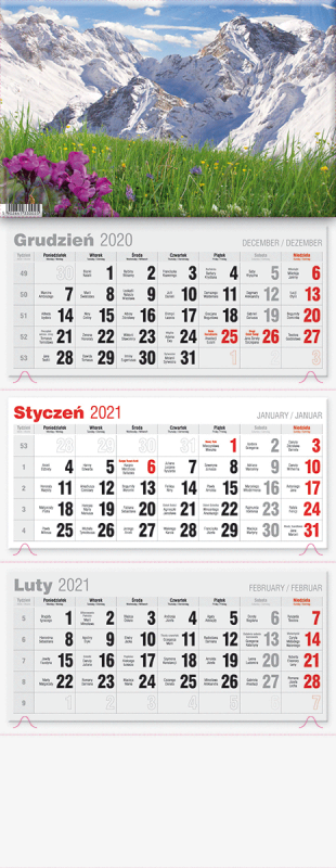 KALENDARZ TRÓJDZIELNY LUX 2027