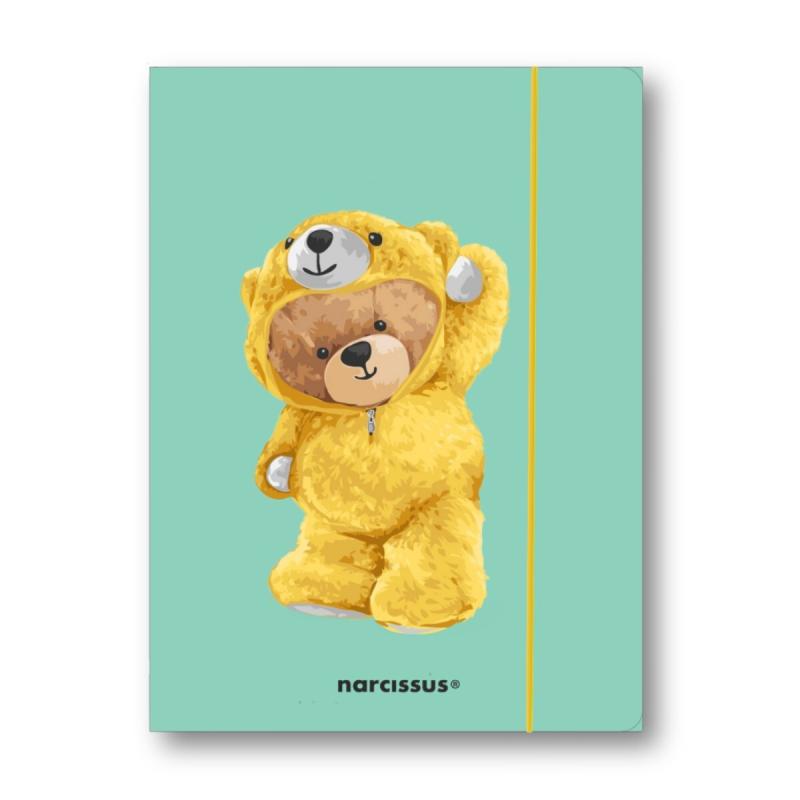 TECZKA Z GUMKĄ A4 TEDDIES&MIŚ W DRESIKU NARCISSUS