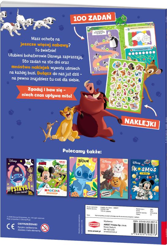 KSIĄŻECZKA DISNEY MIX. 100 DNI ZABAWY