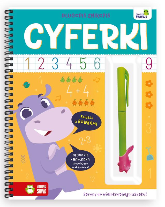 KSIĄŻECZKA DŁUGOPIS ZNIKOPIS CYFERKI