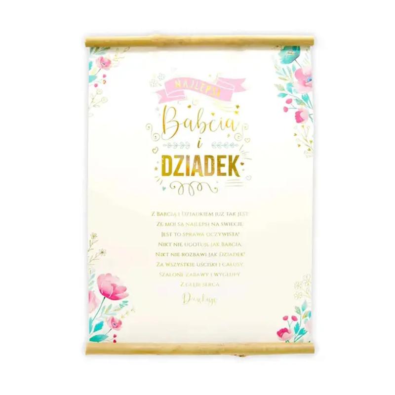 DYPLOM Z BAMBUSEM KOTEK DZIEŃ BABCI I DZIADKA