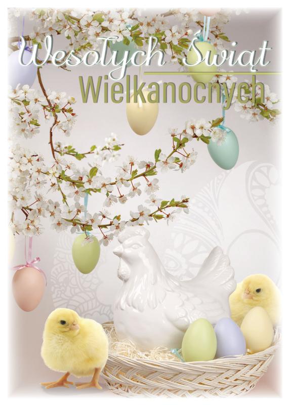 KARTKI POCZT.POLMAK BROKAT/ZŁ WIELKANOC