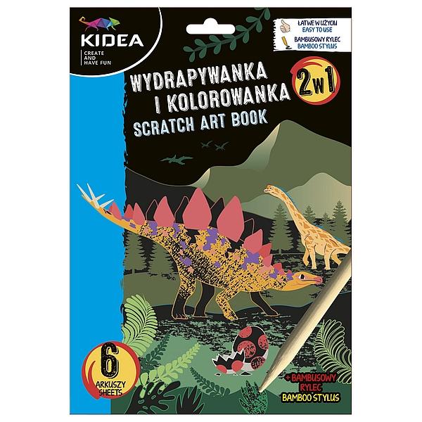 WYDRAPYWANKA I KOLOROWANKA 2W1 (DINOZAURY) KIDEA