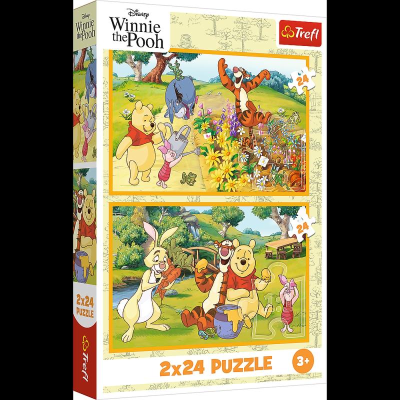 PUZZLE 2X24 TREFL DZIEŃ W OGRODZIE KUBUŚ PUCHATEK
