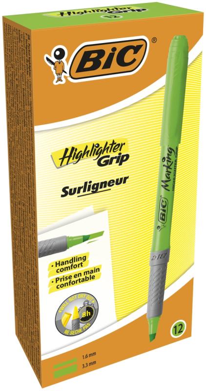 ZAKREŚLACZ BIC LINER GRIP ZIELONY A12