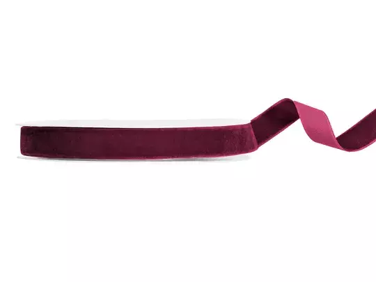 TASIEMKA WELUROWA 15MM/10M PURPUROWA