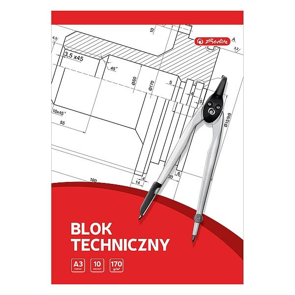 BLOK TECHNICZNY A3/10K BIAŁY