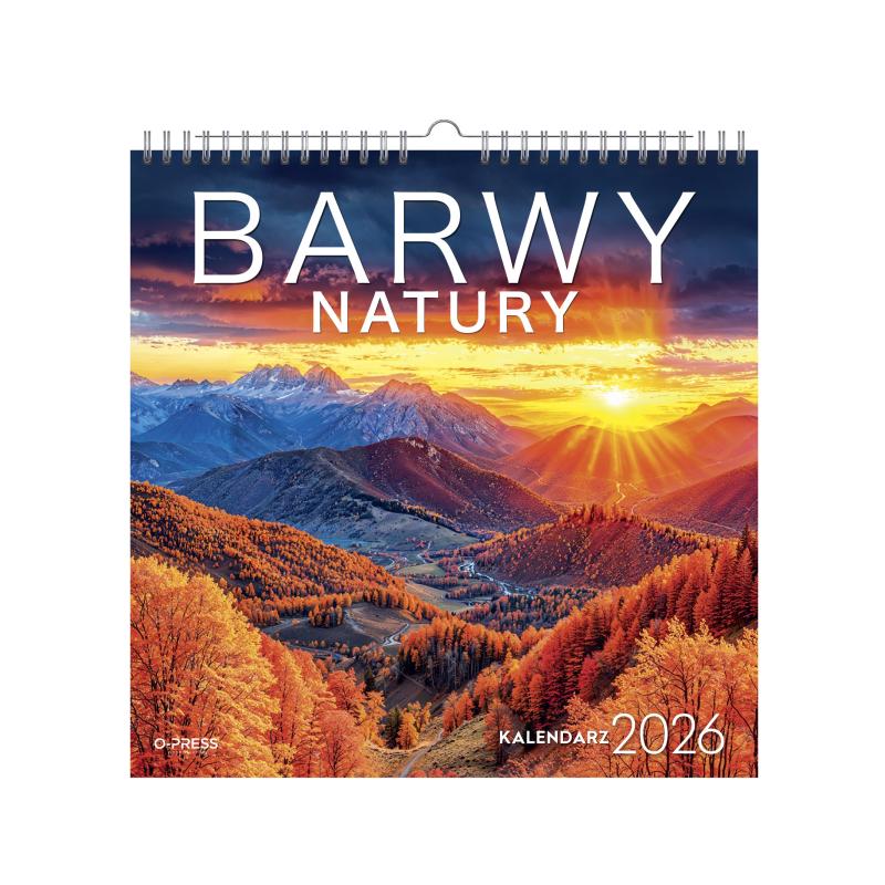 KALENDARZ ŚCIENNY 33X33 BARWY NATURY AREX SPIRALA