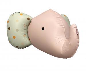 BALON FOLIOWY SŁOŃ 3D 63X50CM RÓŻOWY MAT