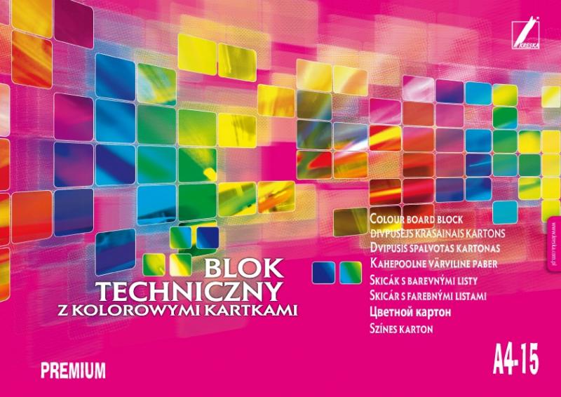 BLOK TECHNICZNY A4/15 KOLOR PREMIUM KRESKA