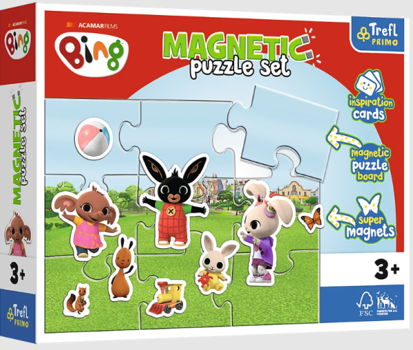 PUZZLE MAGNETYCZNE ZABAWNY ŚWIAT BINGA