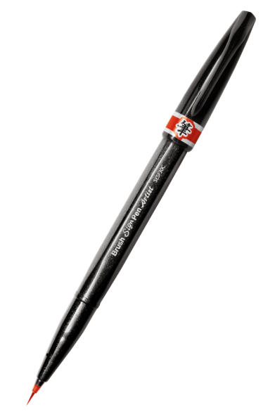 PĘDZELEK BRUSH SIGN PEN ARTIST CZERWONY