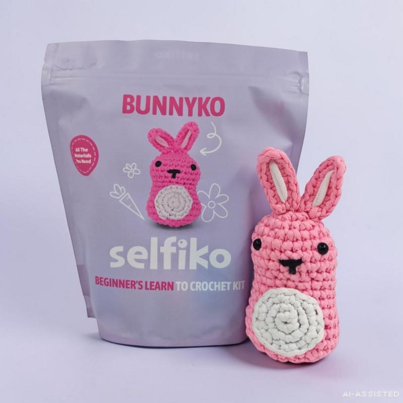 ZESTAW DO SZYDEŁKOWANIA KRÓLICZEK BUNNYKO SELFIKO