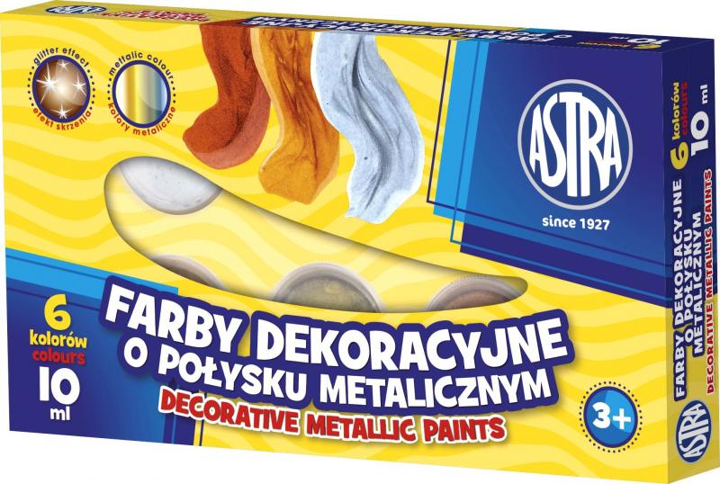 FARBY PLAKATOWE 6/10ML ASTRA METALICZNE