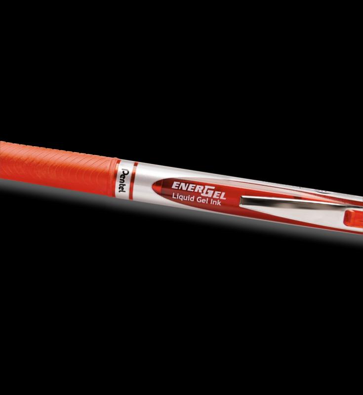 PIÓRO KULKOWE ENERGEL 0,7 MM B/CZERWONE X 12 SZT.+ HERBATA