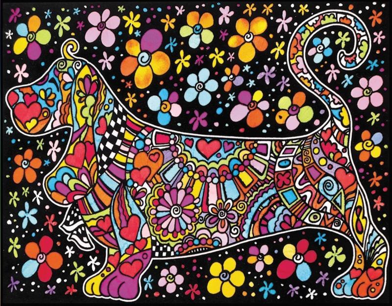 KOLOROWANKA WELWETOWA 47X35 BASSET
