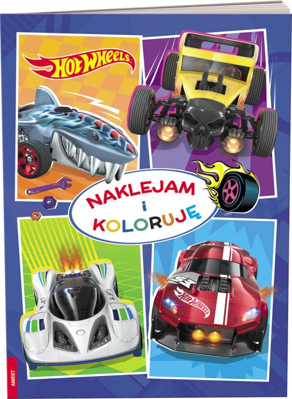KSIĄŻECZKA MATTEL HOT WHEELS. NAKLEJAM I KOLORUJĘ