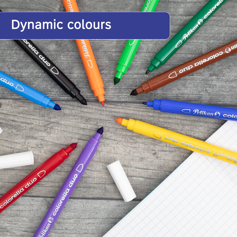 FLAMASTRY 10 PELIKAN COLORELLA DUO C407 ET-BL
