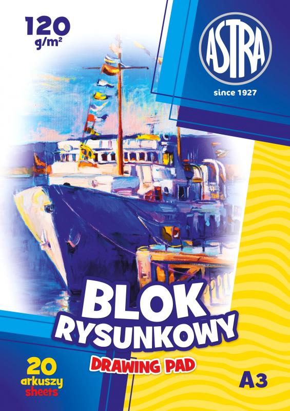 BLOK RYSUNKOWY A3 120G ASTRA