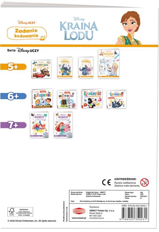 KSIĄŻECZKA DISNEY UCZY KRAINA LODU. ZADANIE KODOWANIE EDU