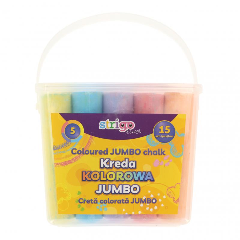 KREDA CHODNIKOWA JUMBO KOLOROWA W WIADERKU STRIGO