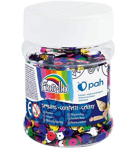 CEKINY CONFETTI GR-C80-7 KÓŁKO ŁAMANE FIORELLO SŁOIK 80G