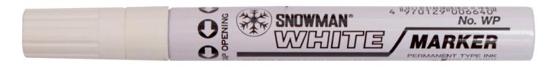 MARKER OL.SNOWMAN GRUBY BIAŁY