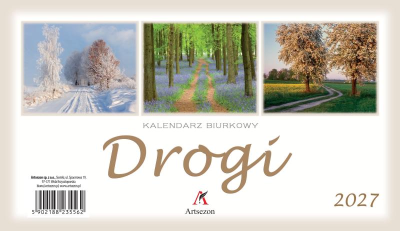 KALENDARZ BIURKOWY A5 ZE ZDJĘCIEM 19,5X11 2027