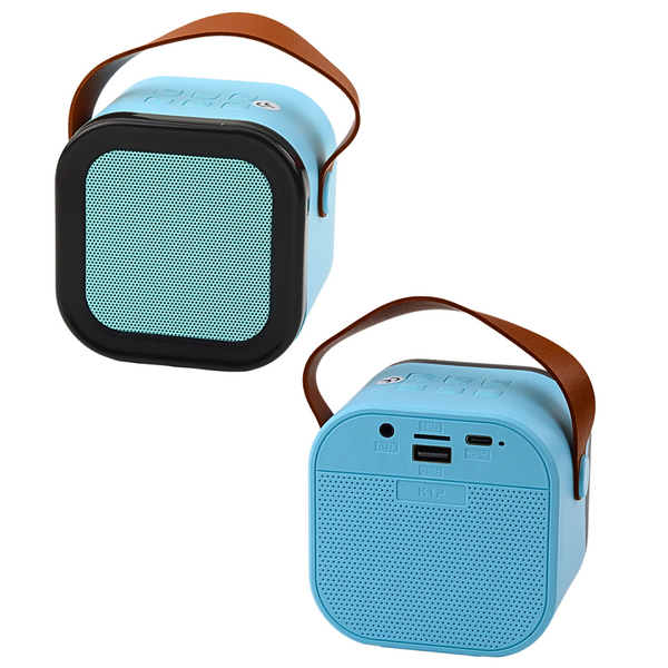 ZESTAW KARAOKE GŁOŚNIK MIKROFON BEZPRZEWODOWY K12 RGB BLUETOOTH NIEBIESKI