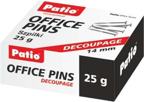 SZPILKI KRÓTKIE 14MM DO DECOUPAGE 25G A/10