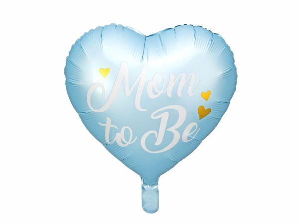 BALON FOLIOWY MOM TO BE, 35CM, NIEBIESKI