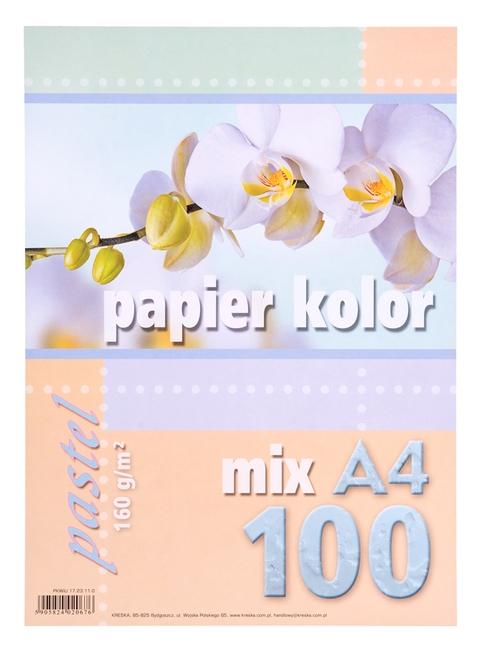 PAPIER KS.A4/100 160G PASTELOWY MIX KRESKA