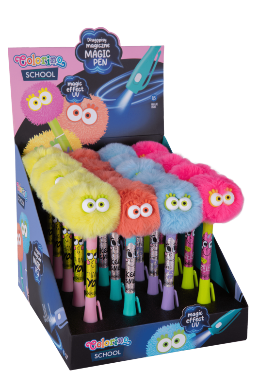 DŁUGOPIS PATIO MAGICZNY UV POMPOM A/20 COLORINO