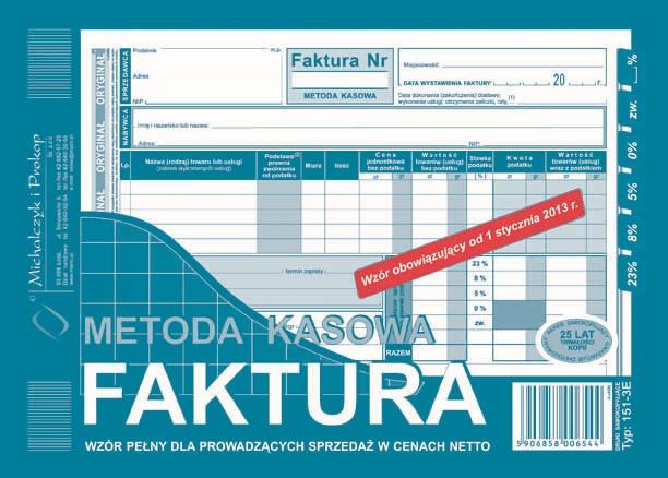 DRUK M FAKTURA A5 VAT-MP PEŁNA