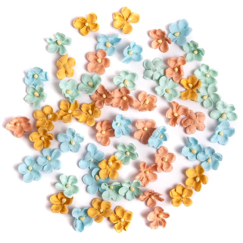 KWIATY PAPIEROWE 60SZT PASTEL MIX