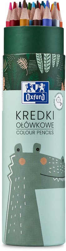 KREDKI 24+2 OŁÓWKOWE OXFORD KIDS TUBA