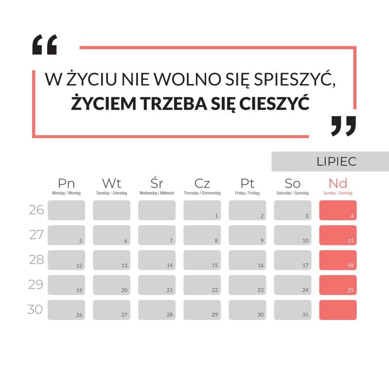 KALENDARZ BIURKOWY KWADRATOWY 15X15 2027