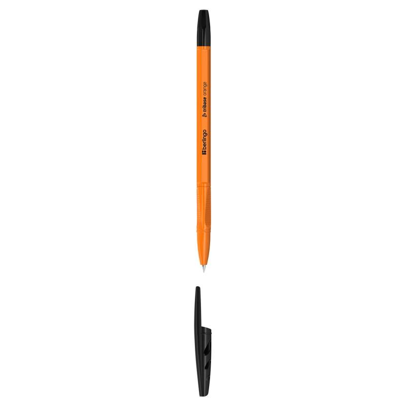 DŁUGOPIS KULKOWY BERLINGO CZARNY 0,7MM TRIBASE ORANGE A/50