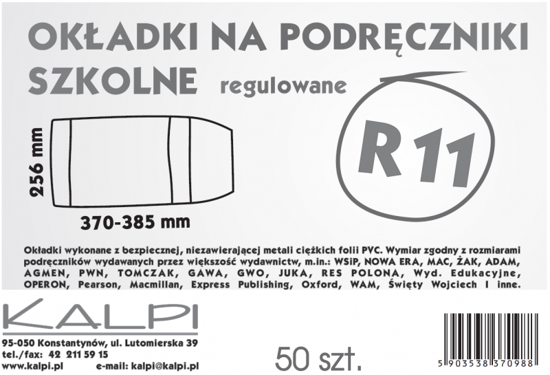 OKŁADKA R11 KALPI WYS. 25,6 A/50