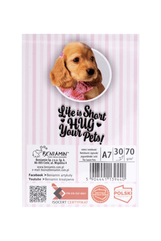 NOTES A7/30 Z PODDRUKIEM THE SWEET PETS