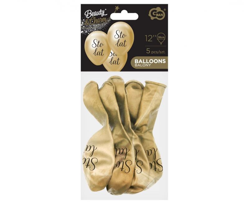 BALONY BEAUTY&CHARM STO LAT PLATYNOWE JASNE ZŁOTE 12'A'5