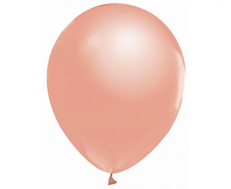 BALONY BEAUTY&CHARM, METALIKI RÓŻOWO-ZŁOTE 12/ 10 szt.