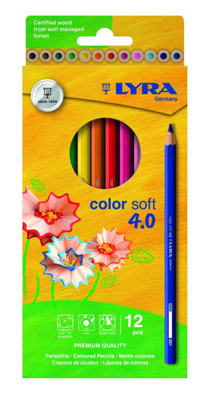 KREDKI 12 COLOR SOFT 4,0 LYRA