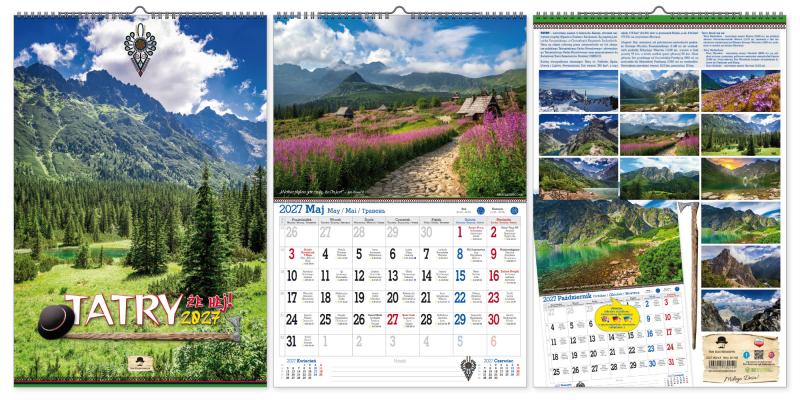 KALENDARZ 13 PLANSZOWY A3 TATRY HEJ!