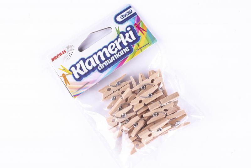 KLAMERKI OZDOBNE 2,5CM NATURALNE BREWIS