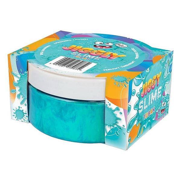 JIGGLY SLIME TURKUSOWY PERŁOWY 200G TUBAN