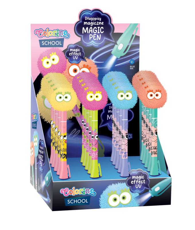 DŁUGOPIS PATIO MAGICZNY UV POMPOM A/20 COLORINO